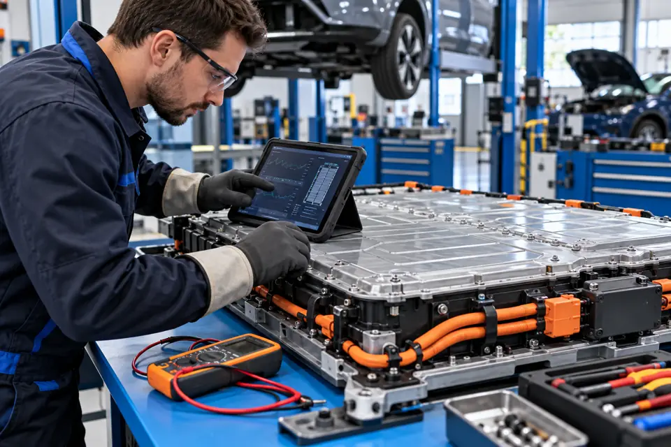 Prüfung eines HV-Batteriemoduls